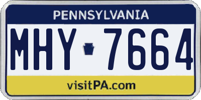 PA license plate MHY7664
