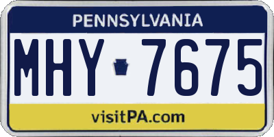 PA license plate MHY7675
