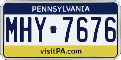 PA license plate MHY7676