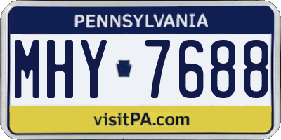 PA license plate MHY7688