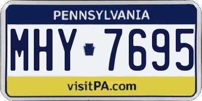 PA license plate MHY7695