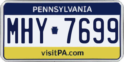PA license plate MHY7699