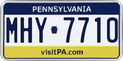 PA license plate MHY7710