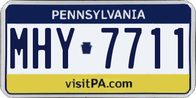 PA license plate MHY7711