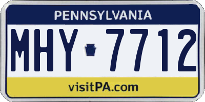 PA license plate MHY7712