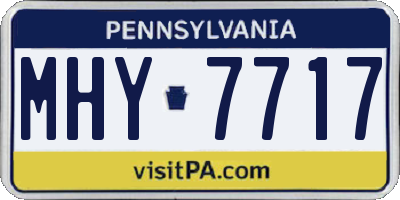 PA license plate MHY7717