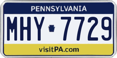 PA license plate MHY7729