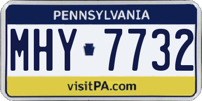 PA license plate MHY7732