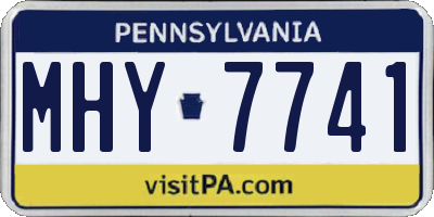 PA license plate MHY7741