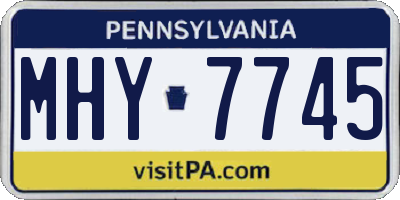 PA license plate MHY7745
