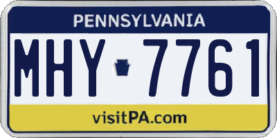 PA license plate MHY7761