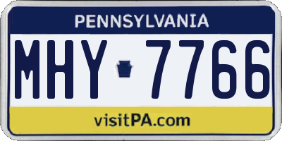PA license plate MHY7766