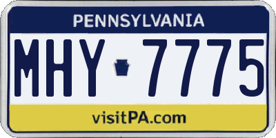PA license plate MHY7775
