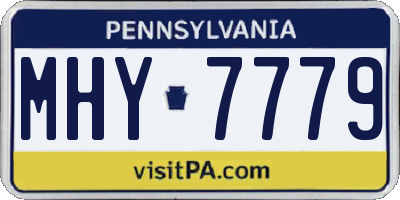 PA license plate MHY7779