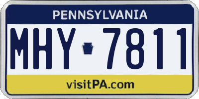 PA license plate MHY7811