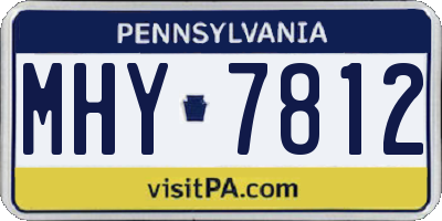 PA license plate MHY7812