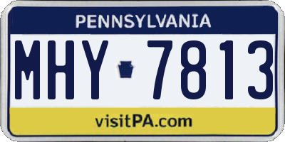 PA license plate MHY7813