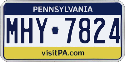 PA license plate MHY7824