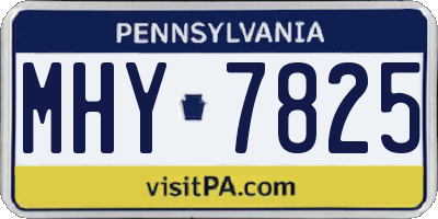 PA license plate MHY7825