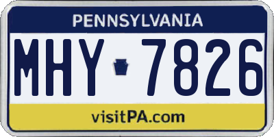 PA license plate MHY7826
