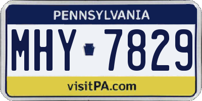 PA license plate MHY7829