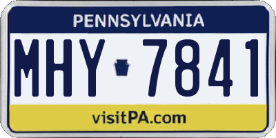 PA license plate MHY7841