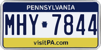 PA license plate MHY7844