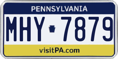 PA license plate MHY7879
