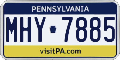 PA license plate MHY7885