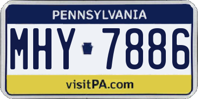 PA license plate MHY7886