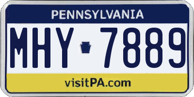 PA license plate MHY7889