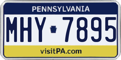 PA license plate MHY7895