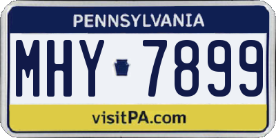 PA license plate MHY7899