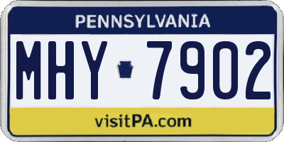 PA license plate MHY7902