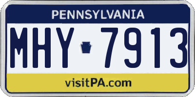 PA license plate MHY7913