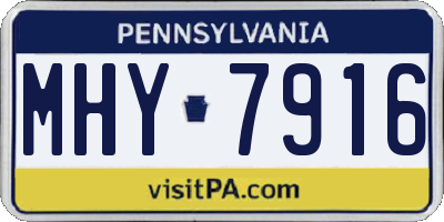 PA license plate MHY7916