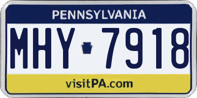 PA license plate MHY7918