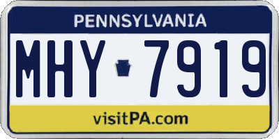 PA license plate MHY7919