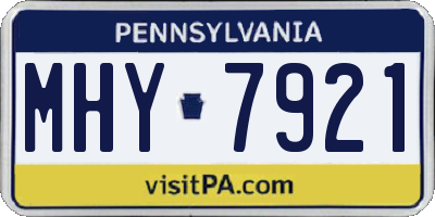 PA license plate MHY7921