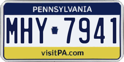 PA license plate MHY7941