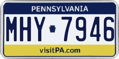 PA license plate MHY7946