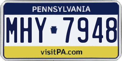 PA license plate MHY7948