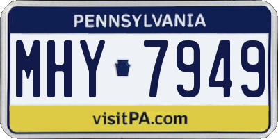 PA license plate MHY7949