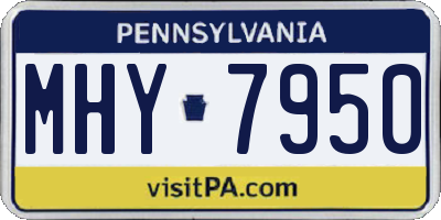 PA license plate MHY7950