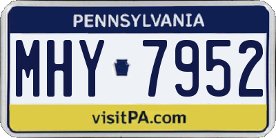 PA license plate MHY7952
