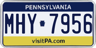 PA license plate MHY7956
