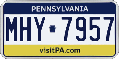 PA license plate MHY7957