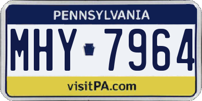 PA license plate MHY7964