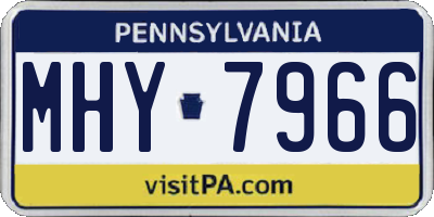 PA license plate MHY7966