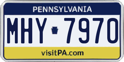 PA license plate MHY7970
